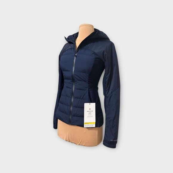 NWT Lululemon Down For It All Jacket 2 True Navy Puffer Pockets Waterproof NEW - Picture 1 of 9